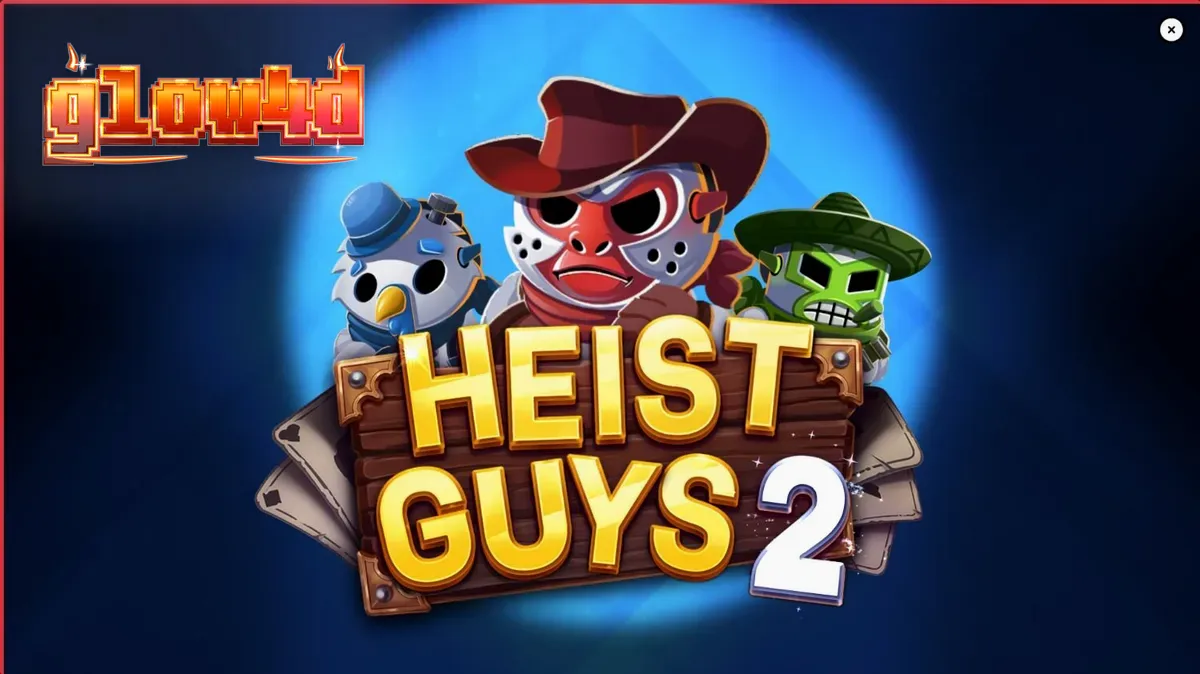 Tampilan visual slot Heist Guys 2 dengan latar belakang Wild West